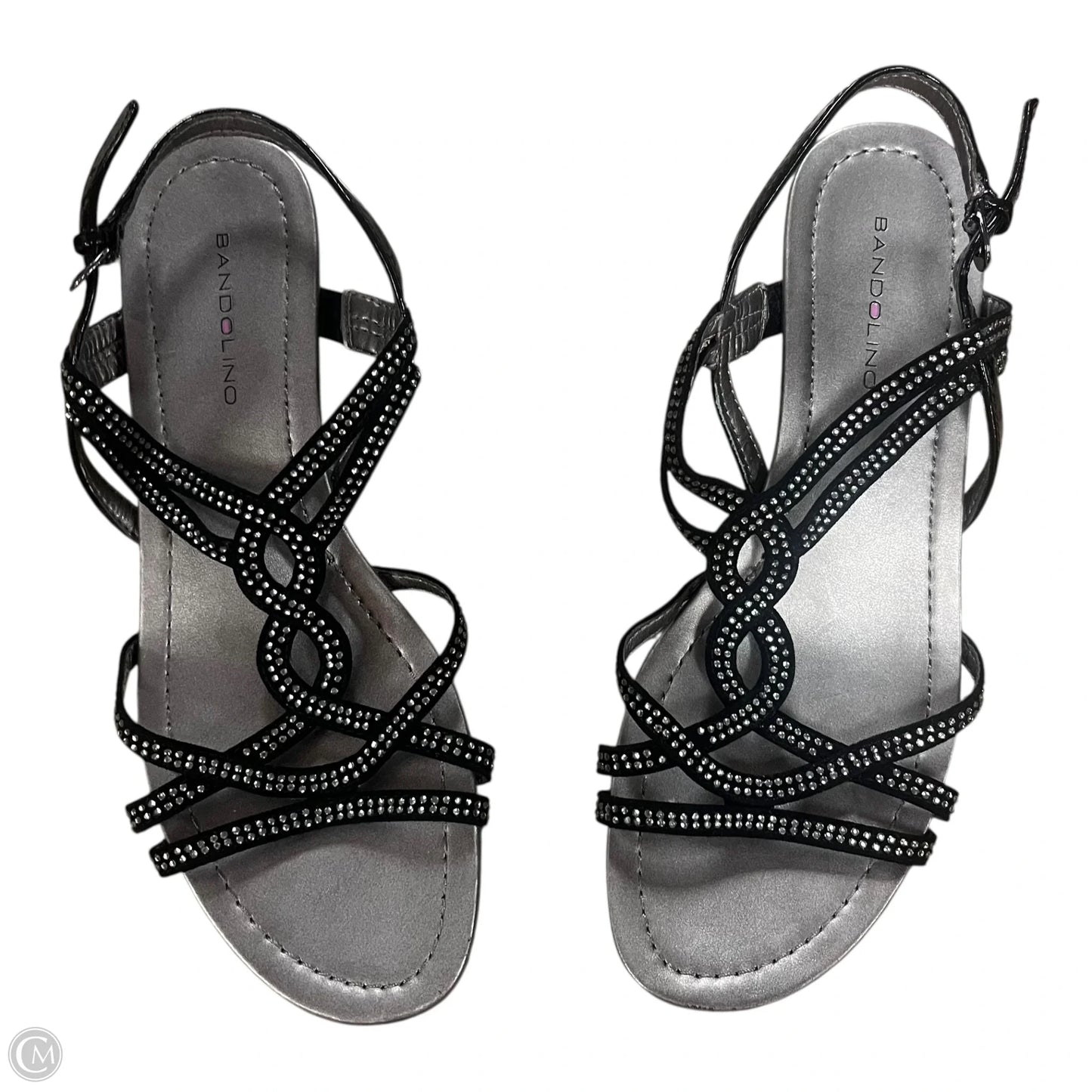 Sandals Heels Wedge By Bandolino In Black, Size: 8