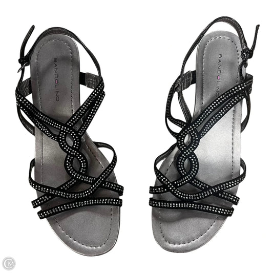 Sandals Heels Wedge By Bandolino In Black, Size: 8