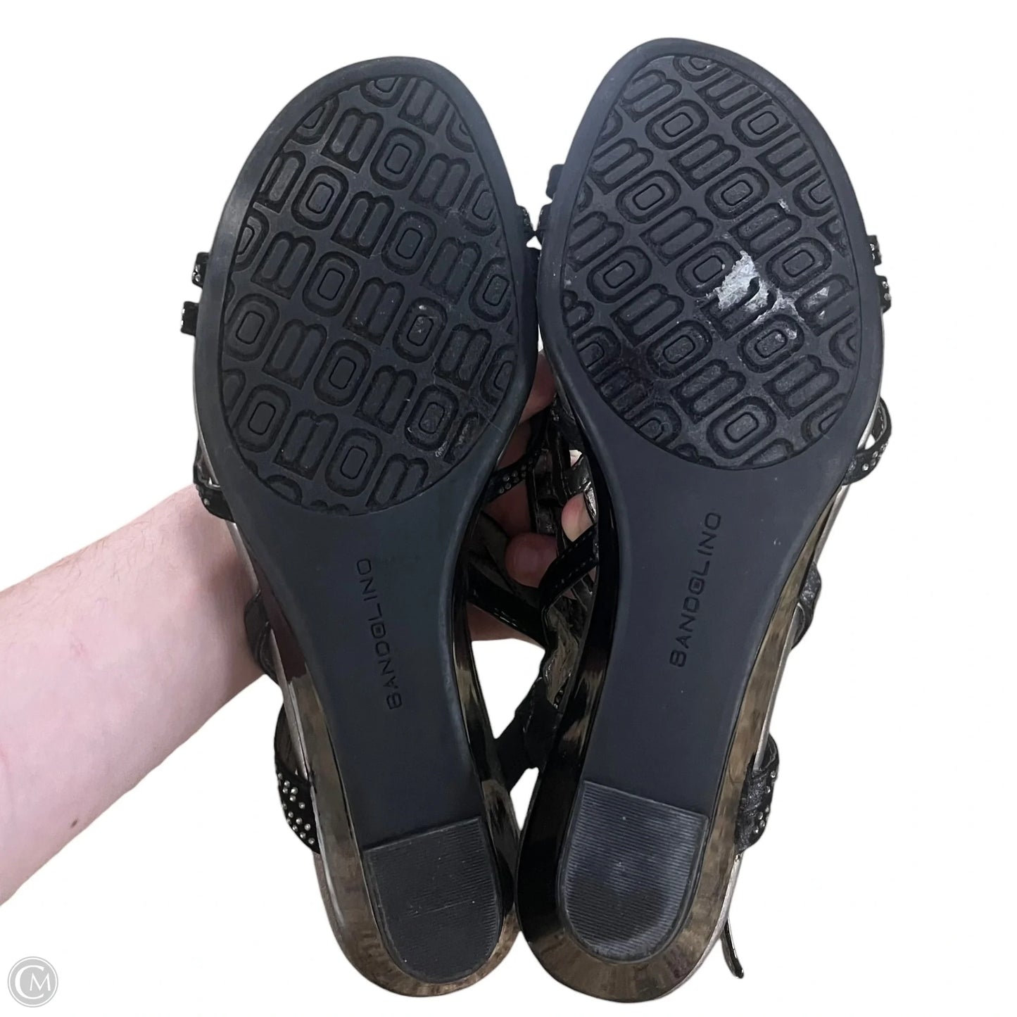 Sandals Heels Wedge By Bandolino In Black, Size: 8