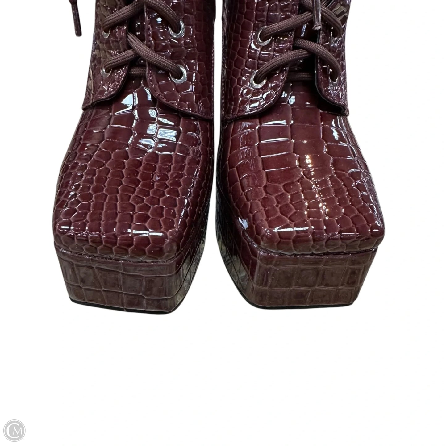 Boots Ankle Heels By Azalea Wang In Brown, Size: 9
