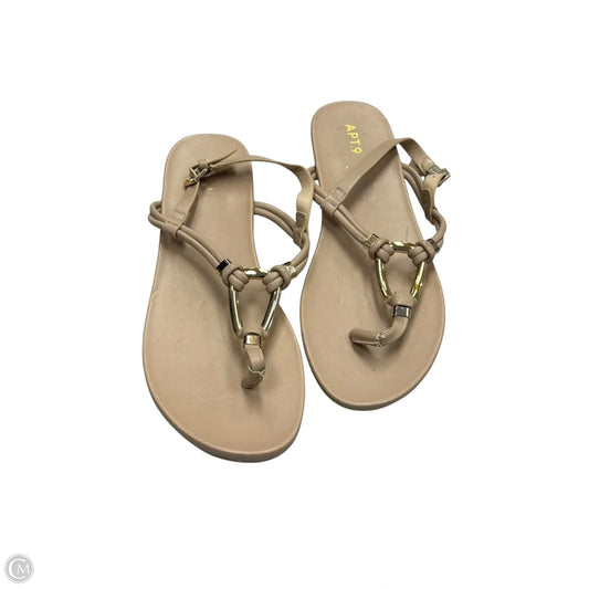Sandals Flats By Apt 9 In Beige, Size: 9