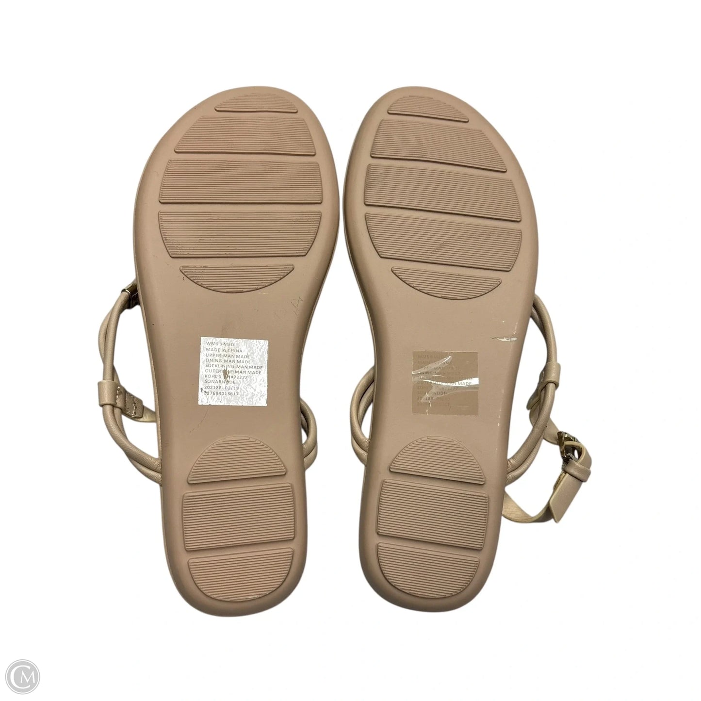 Sandals Flats By Apt 9 In Beige, Size: 9