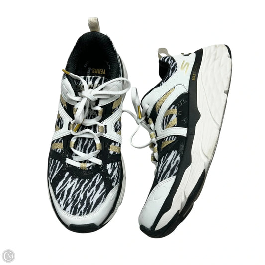 Shoes Athletic By Skechers In Black & Gold, Size: 7.5