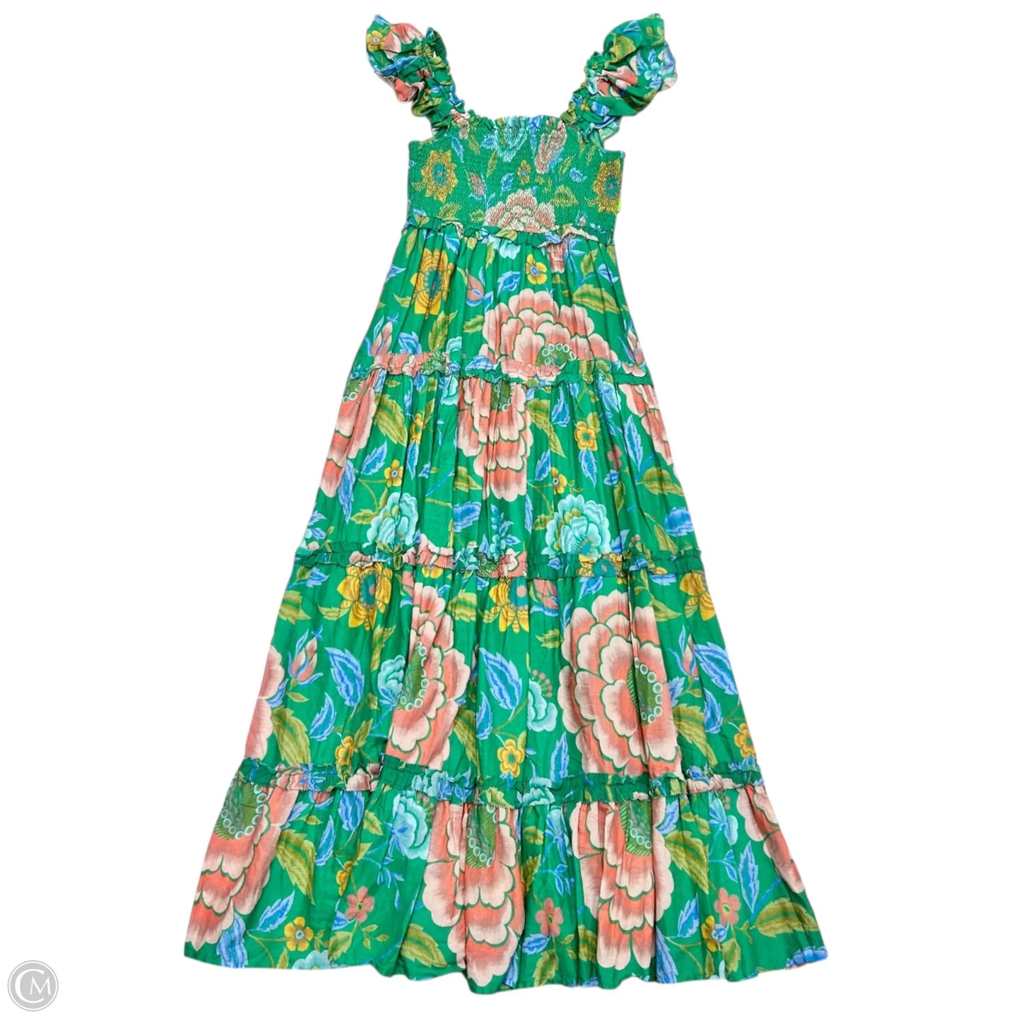 Dress Casual Maxi By Love The Label In Green & Pink, Size: Xs