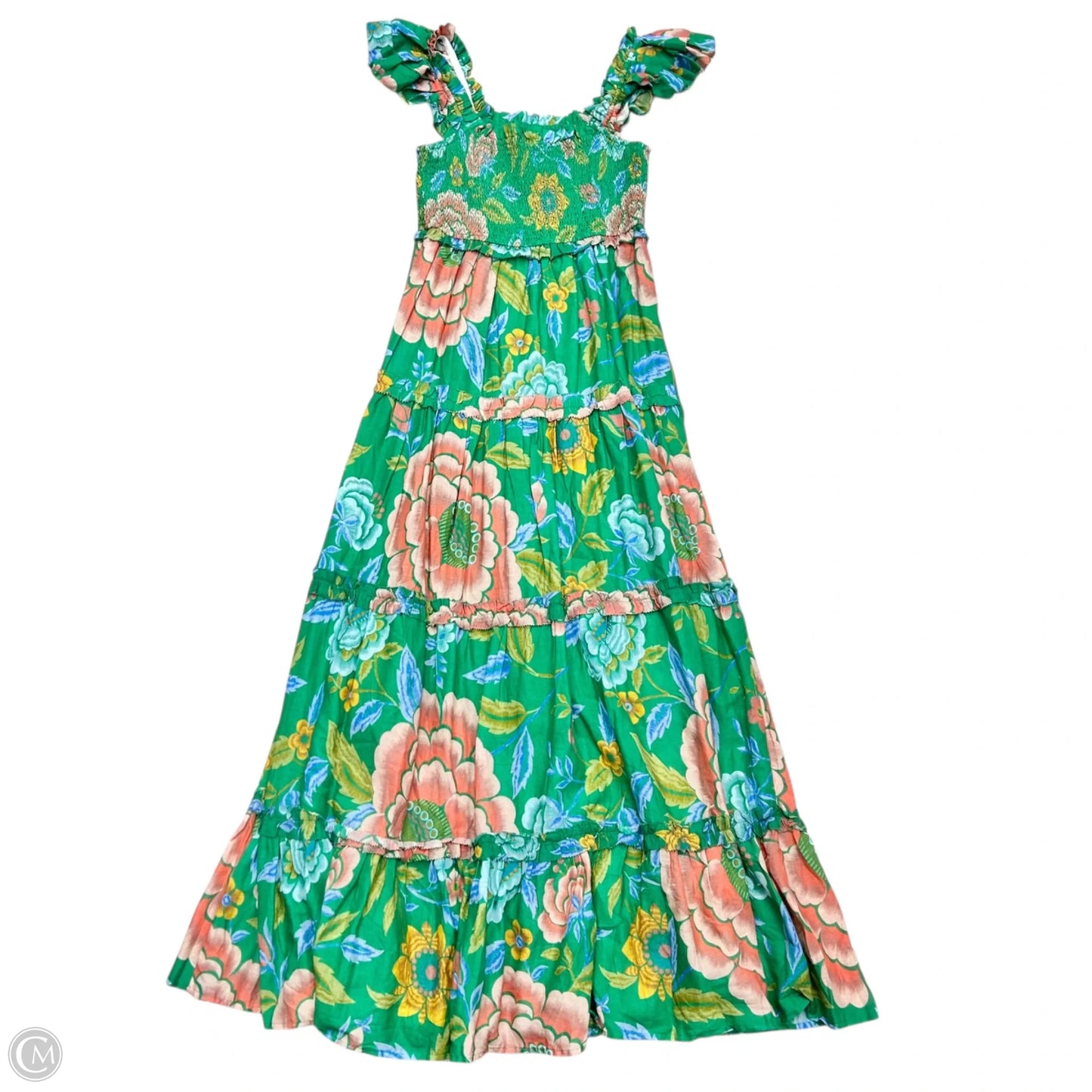 Dress Casual Maxi By Love The Label In Green & Pink, Size: Xs