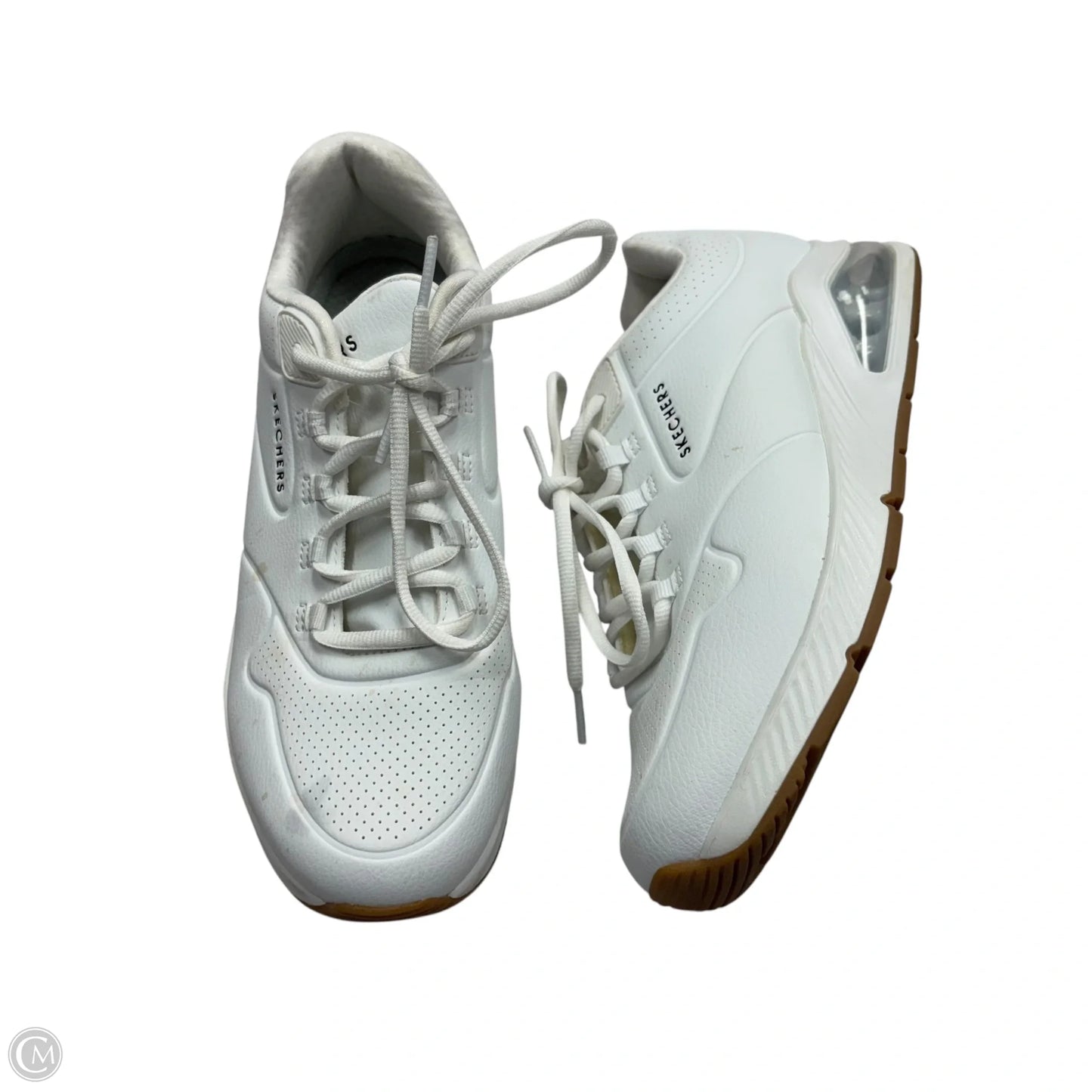 Shoes Athletic By Skechers In White, Size: 9.5
