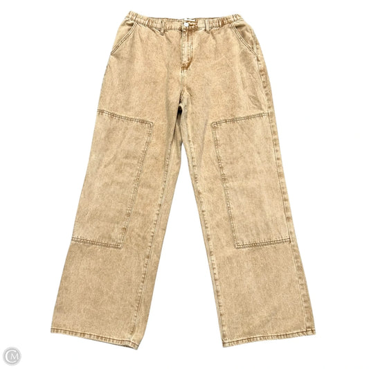 Pants Cargo & Utility By Fashion Nova In Tan Denim, Size: Xl