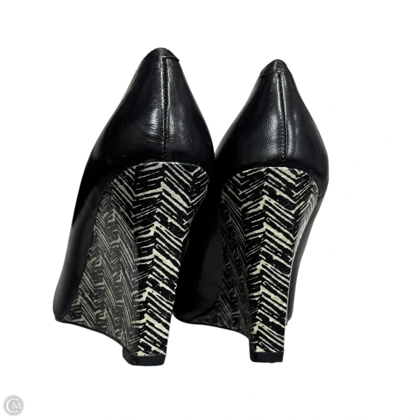 Shoes Heels Wedge By Nine West In Black, Size: 6.5