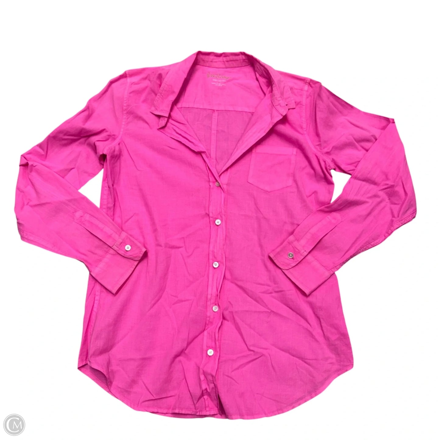 Top Long Sleeve Designer By Lilly Pulitzer In Pink, Size: S