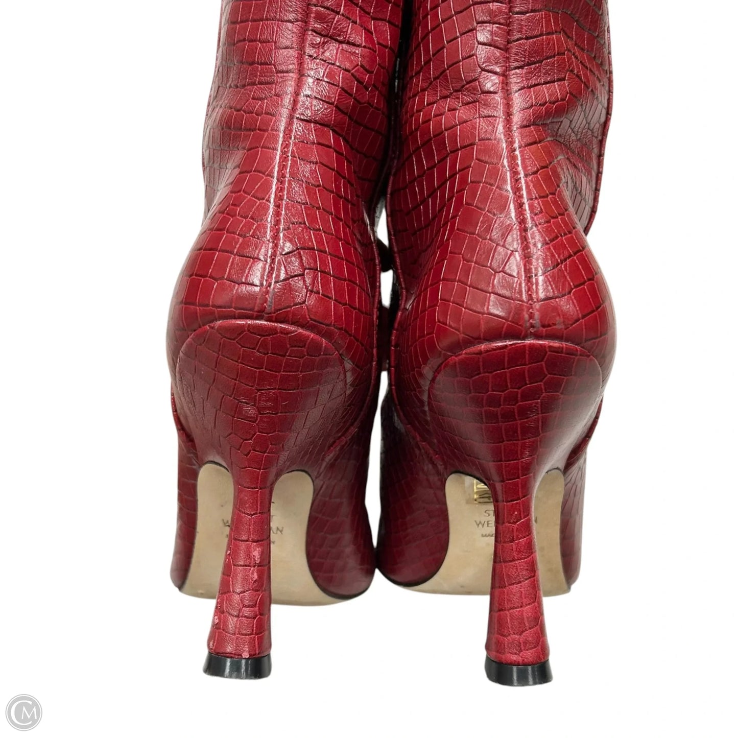 Boots Designer By Stuart Weitzman In Red, Size: 5