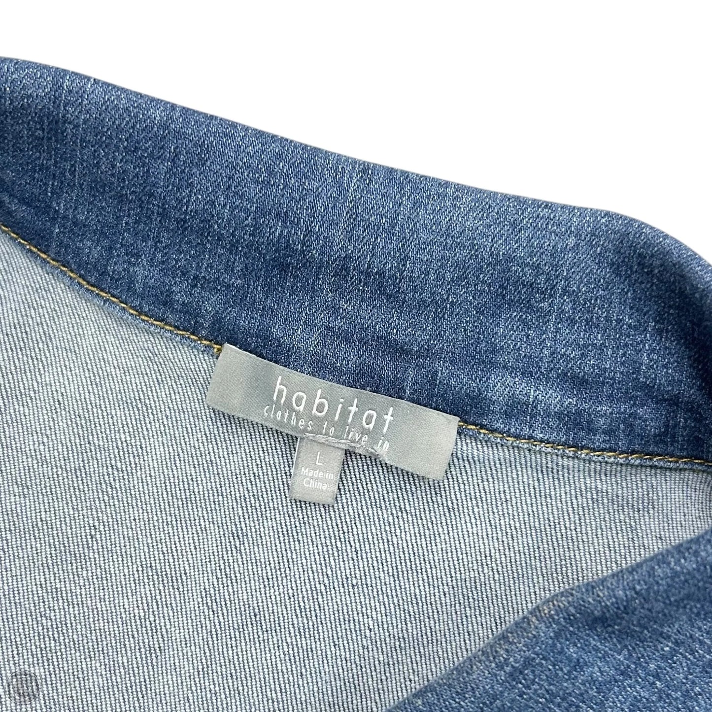 Jacket Denim By Habitat In Blue Denim, Size: L
