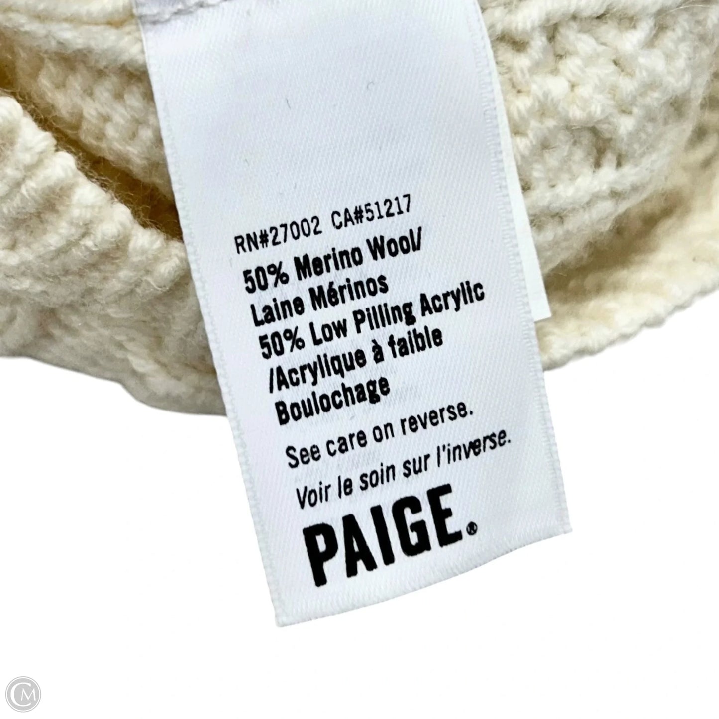Sweater By Paige In Cream, Size: M