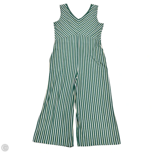 Jumpsuit By Cuddl Duds In Green & White, Size: M