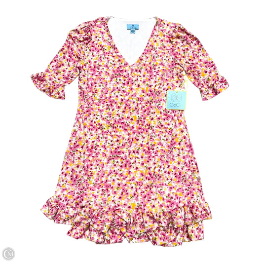 Dress Casual Short By Cece In Pink & White, Size: S