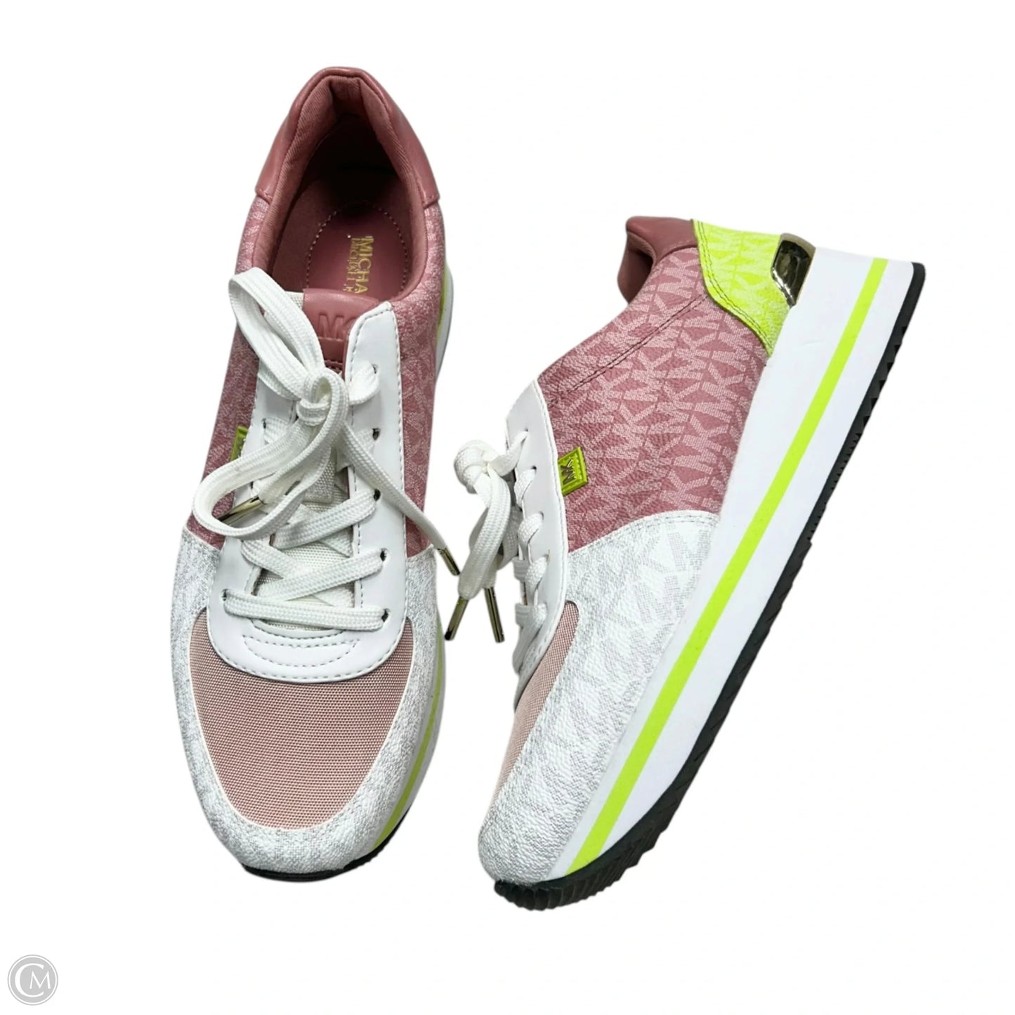 Shoes Sneakers By Michael By Michael Kors In Green & Pink, Size: 8.5