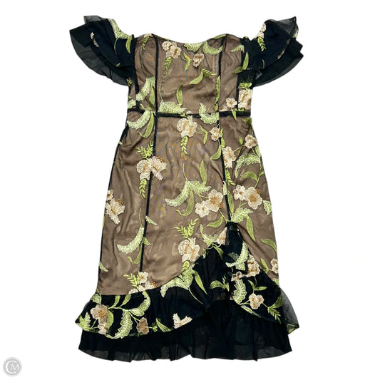 Dress Party Midi By Ryse In Black & Green, Size: Xs