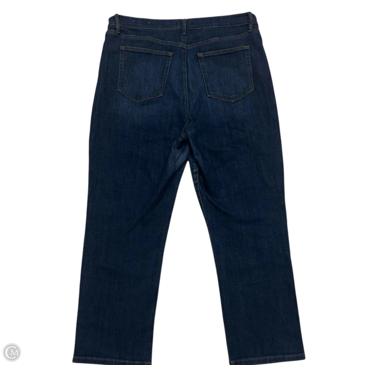 Jeans Cropped By Loft In Blue Denim, Size: 14