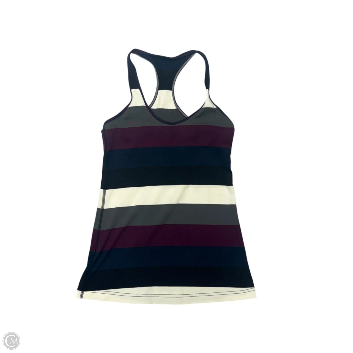 Athletic Tank Top By Lululemon In Grey & White, Size: S