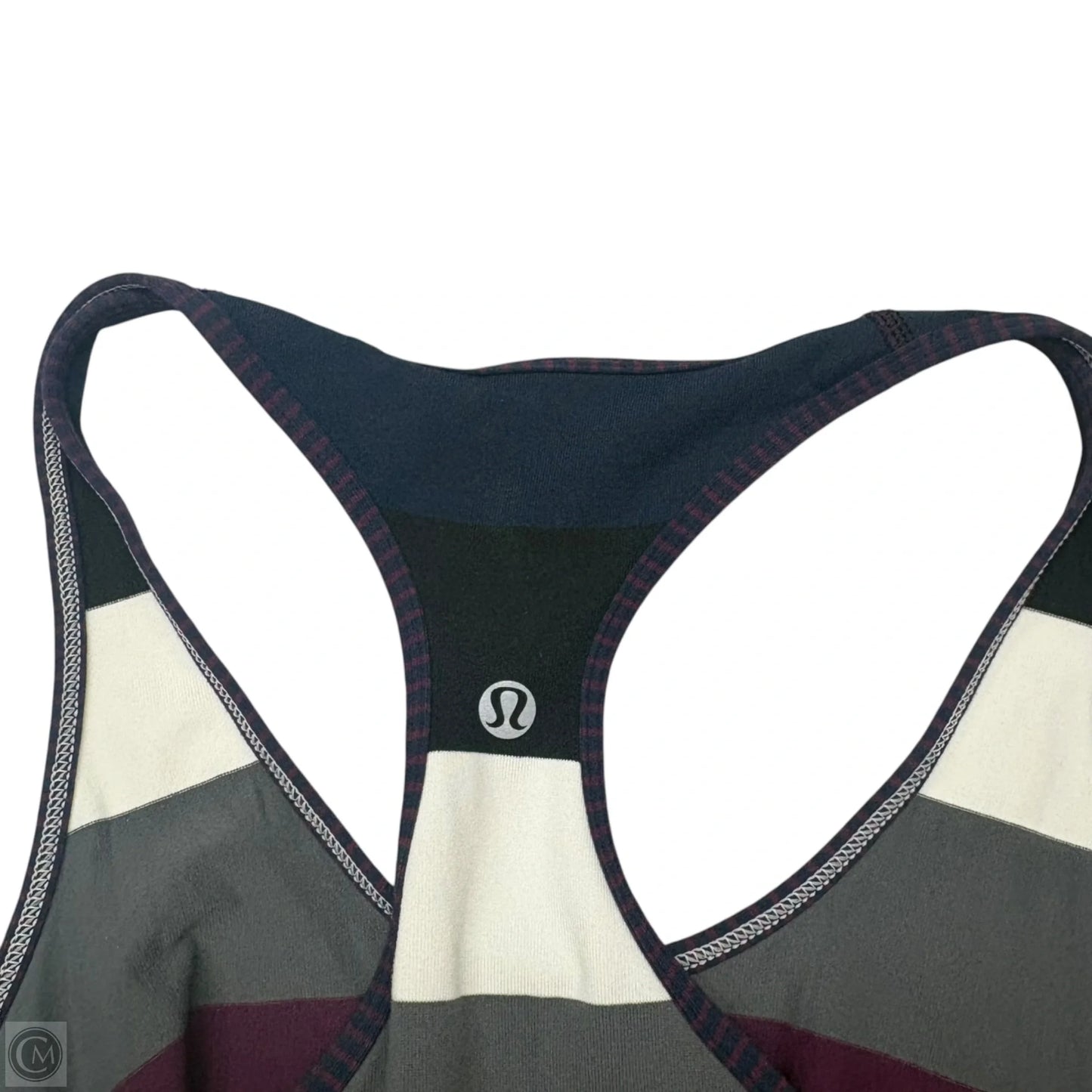 Athletic Tank Top By Lululemon In Grey & White, Size: S