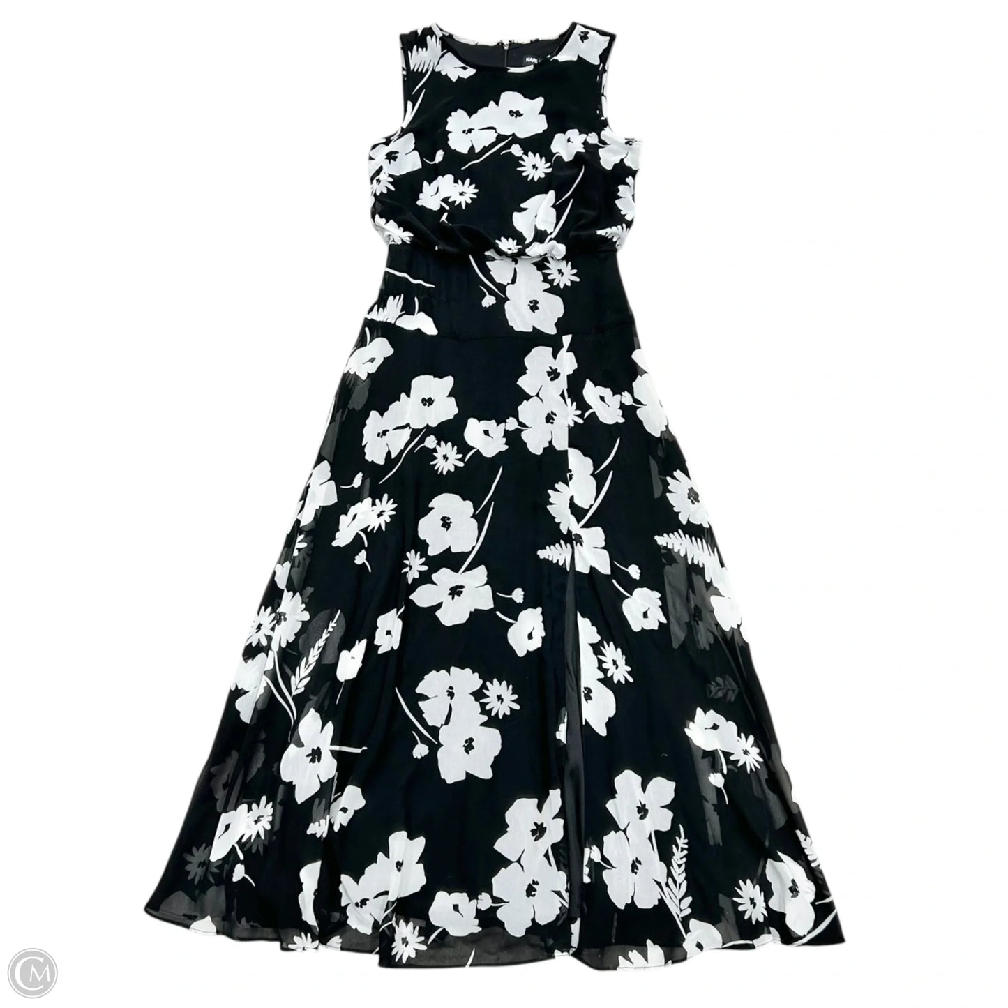 Dress Designer By Karl Lagerfeld In Black & White, Size: Xs