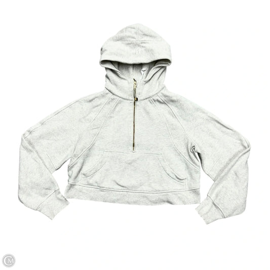 Athletic Sweatshirt Hoodie By Lululemon In Grey, Size: Xs/S