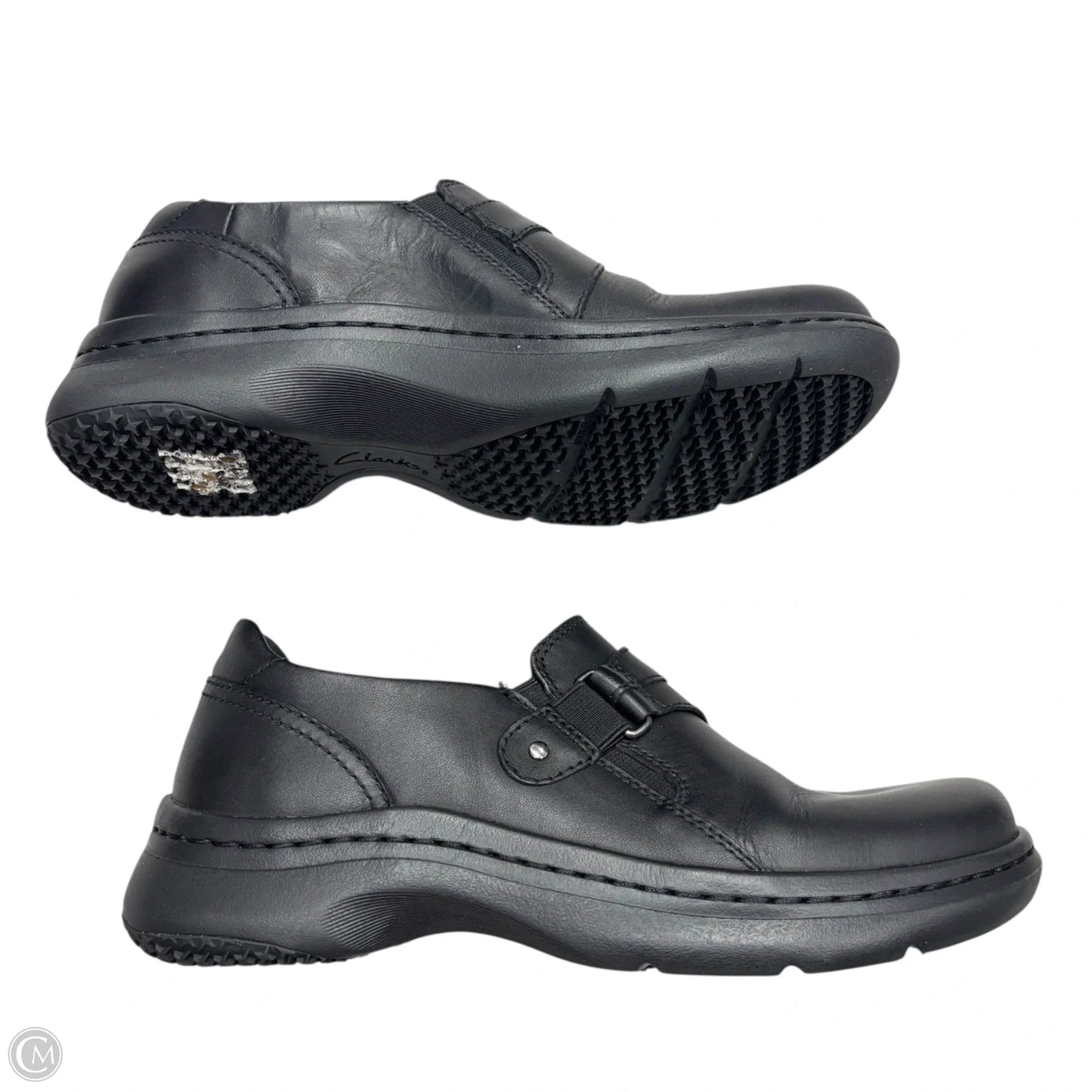 Shoes Flats By Clarks In Black, Size: 8.5
