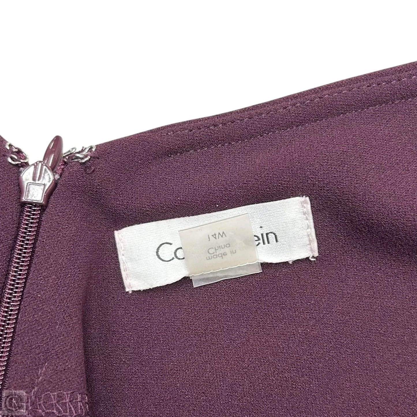 Dress Party Midi By Calvin Klein In Purple, Size: Xl