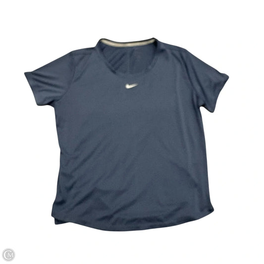 Athletic Top Short Sleeve By Nike Apparel In Blue, Size: M