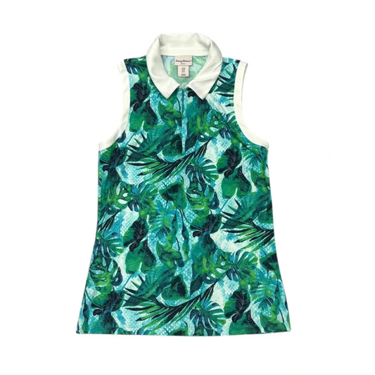 Athletic Top Short Sleeve By Tommy Bahama In Blue & Green, Size: S