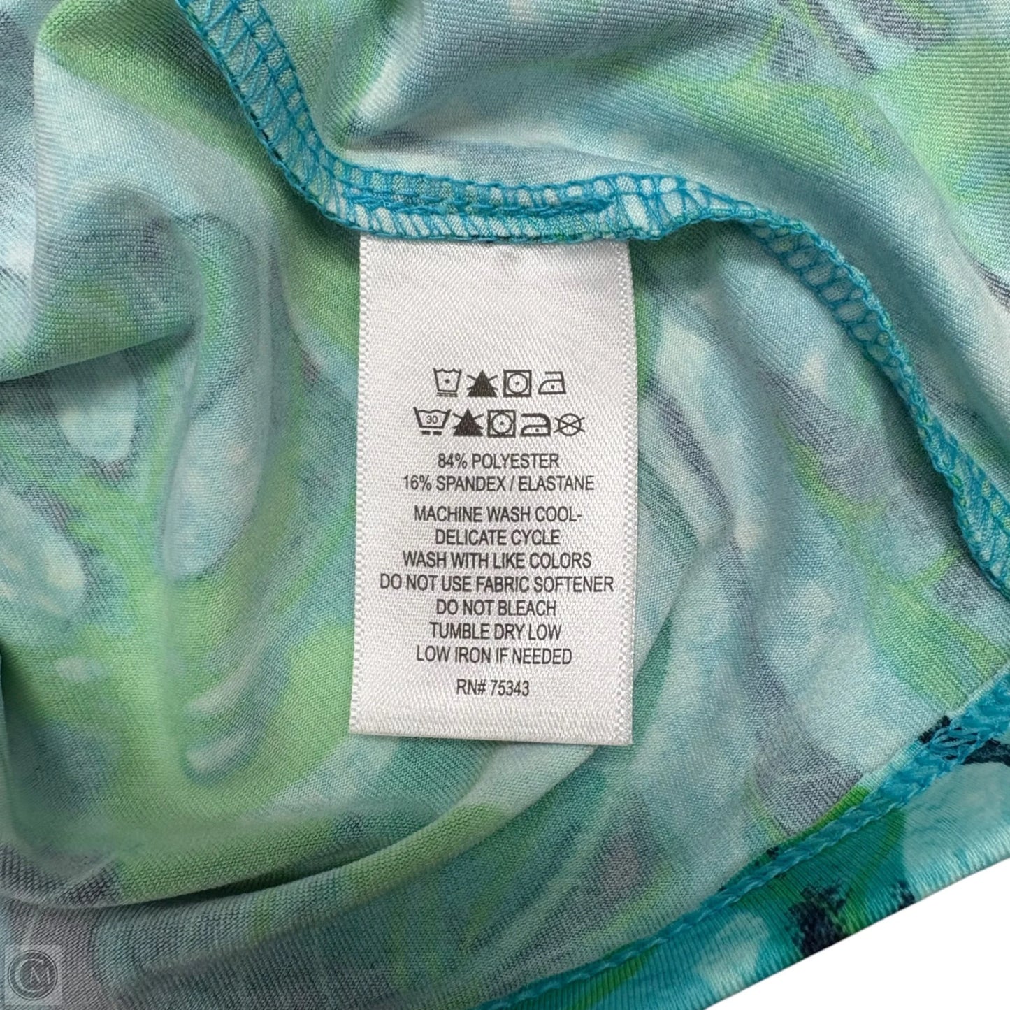 Athletic Top Short Sleeve By Tommy Bahama In Blue & Green, Size: S