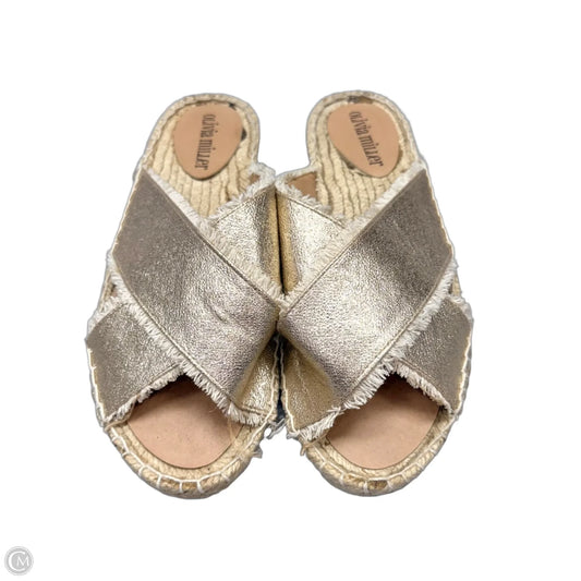 Sandals Flats By Olivia Miller In Gold, Size: 6