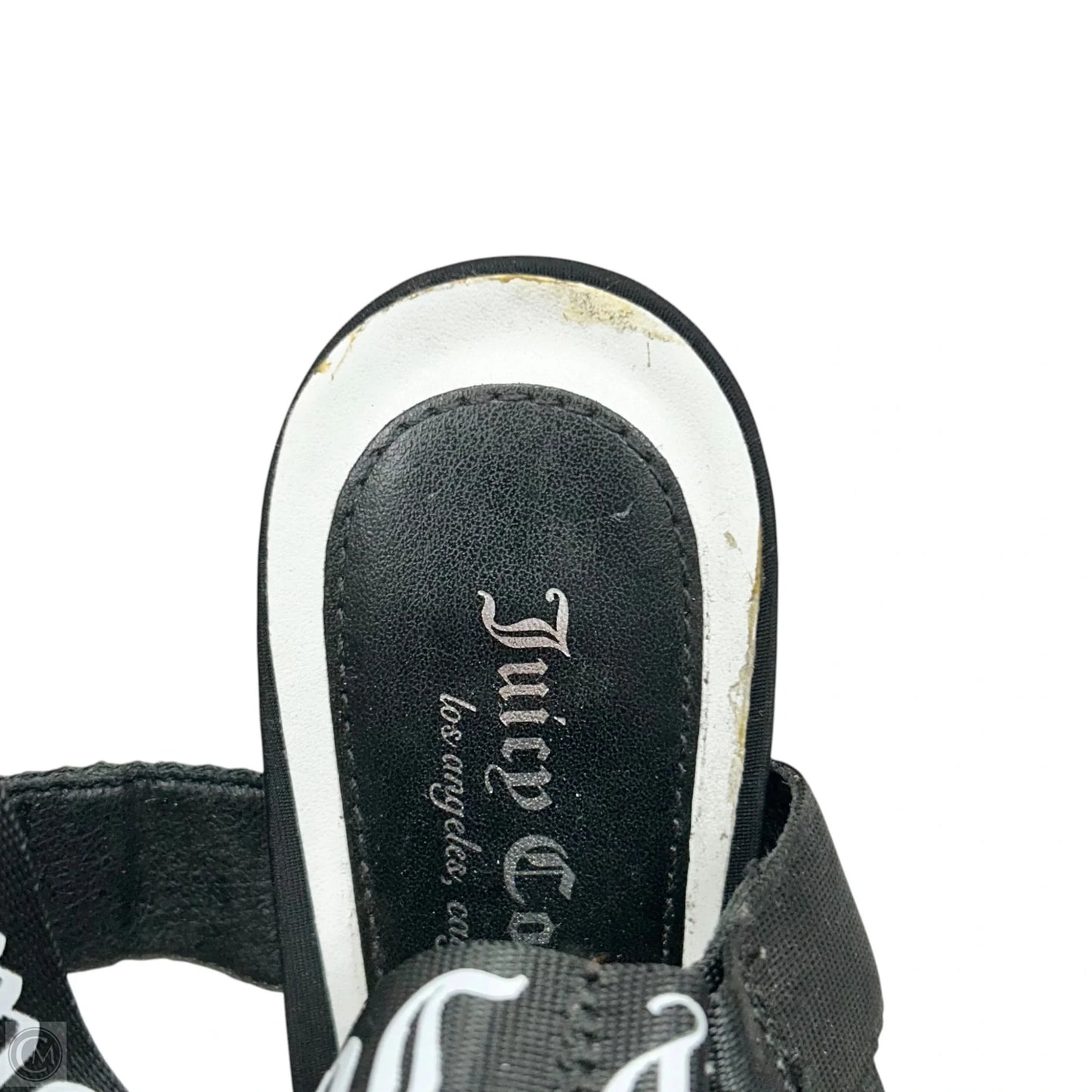 Sandals Heels Block By Juicy Couture In Black & White, Size: 8.5
