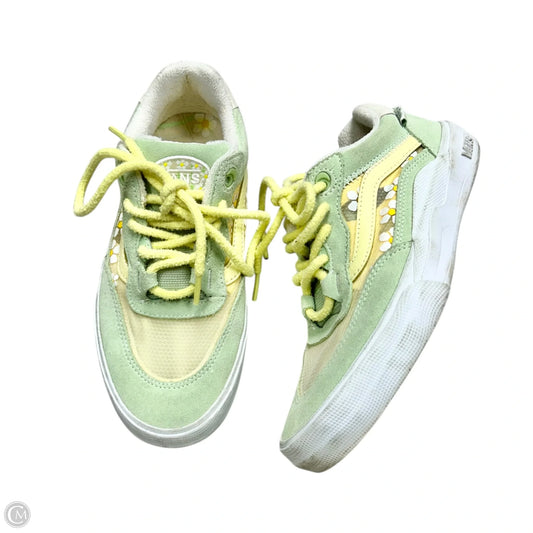 Shoes Sneakers By Vans In Green & Yellow, Size: 8