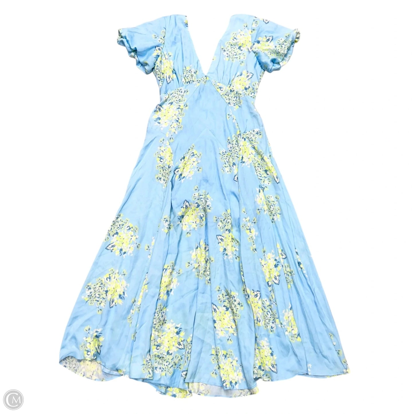 Dress Casual Maxi By Free People In Blue & Green, Size: S