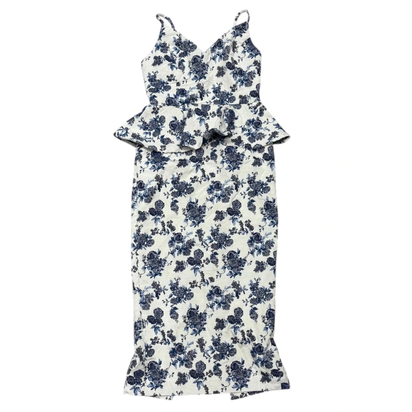 Dress Casual Midi By En Saison In Blue & White, Size: S