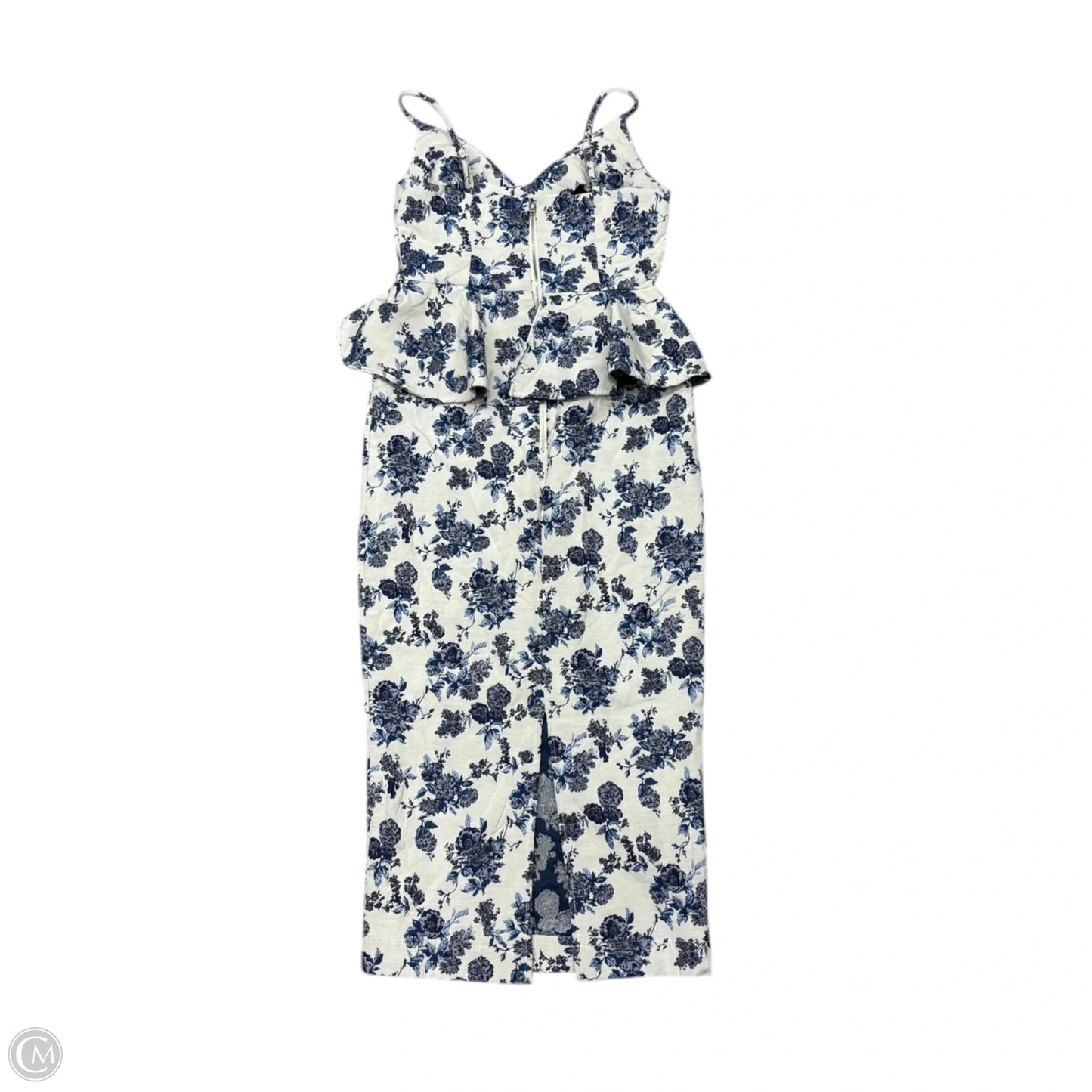 Dress Casual Midi By En Saison In Blue & White, Size: S