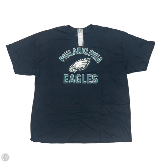 Top Short Sleeve By Nfl In Black & Green, Size: 2x