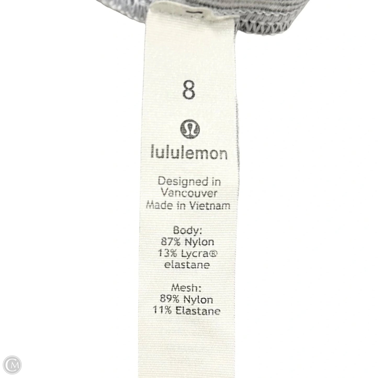 Athletic Jacket By Lululemon In Grey & White, Size: M