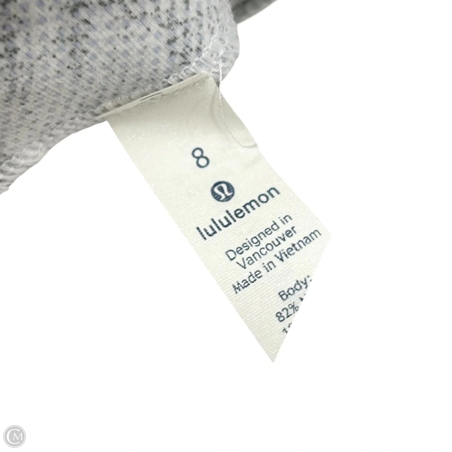 Athletic Jacket By Lululemon In Grey & White, Size: M