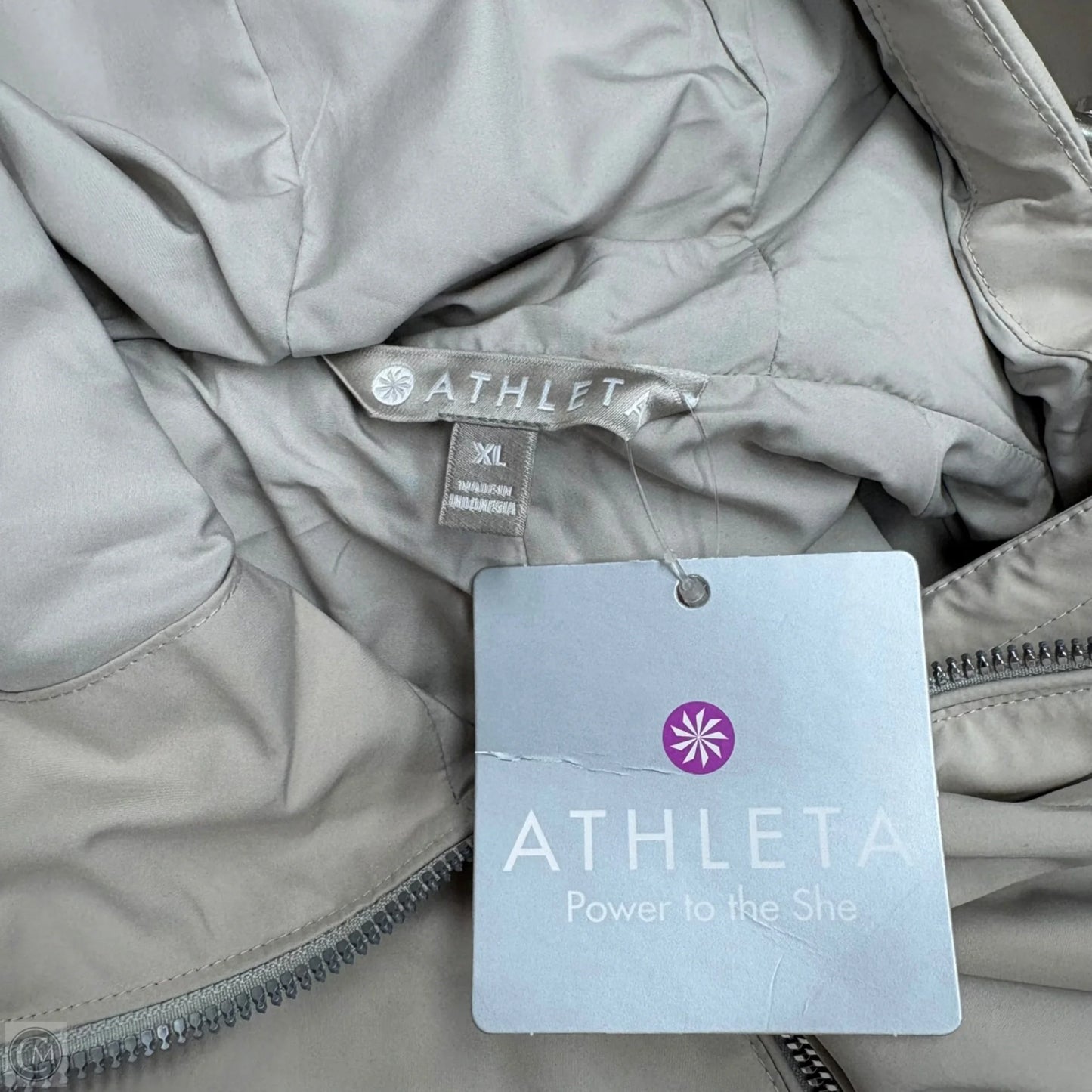 Athletic Jacket By Athleta In Tan, Size: Xl