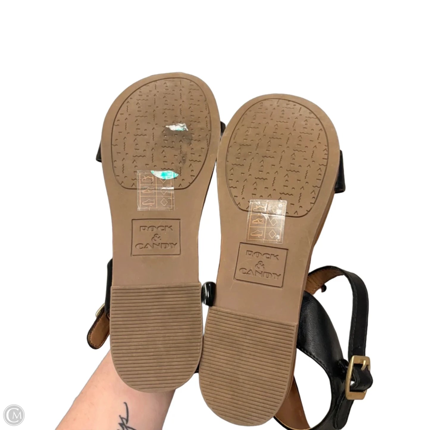 Sandals Flats By Rock And Candy In Black, Size: 7.5