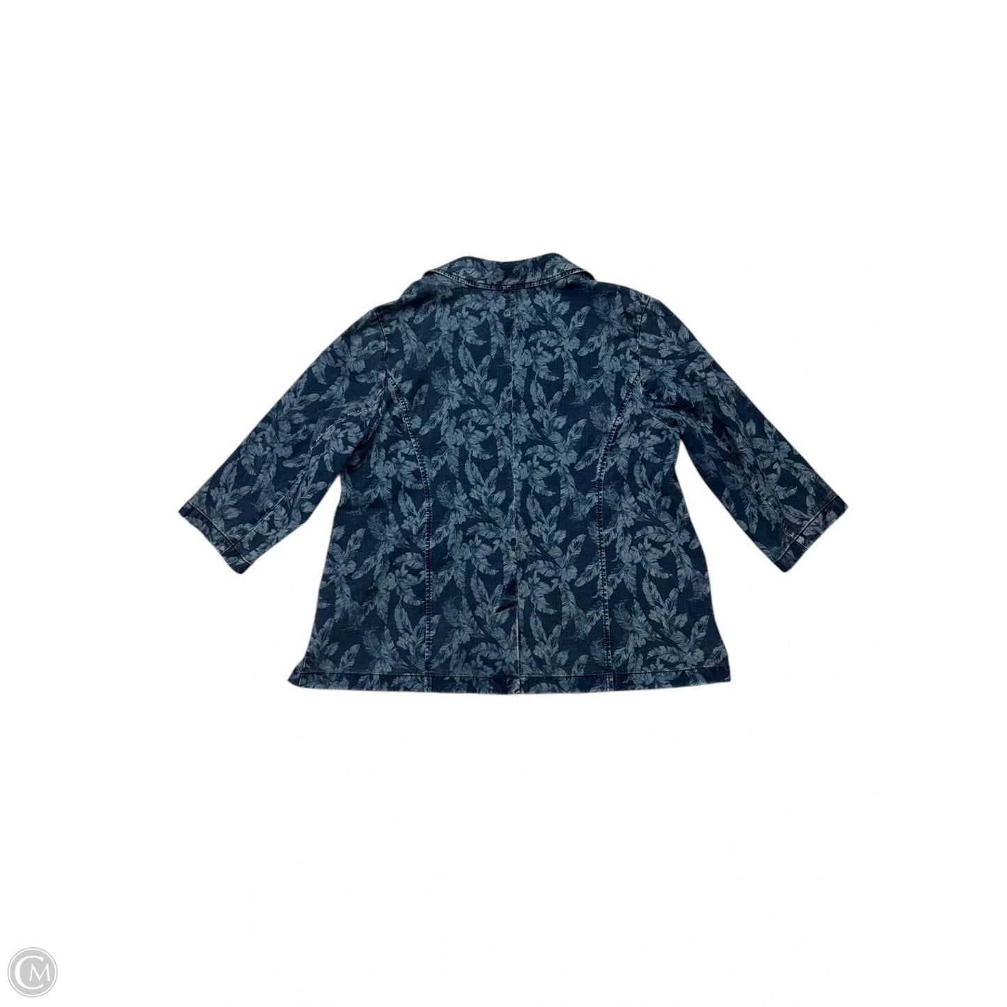 Jacket Denim By J. Jill In Blue Denim, Size: 2x