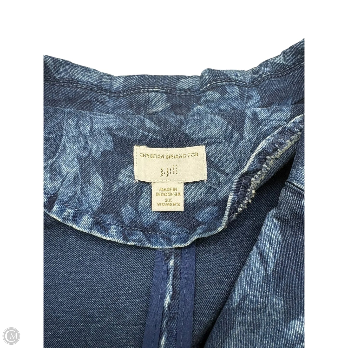 Jacket Denim By J. Jill In Blue Denim, Size: 2x