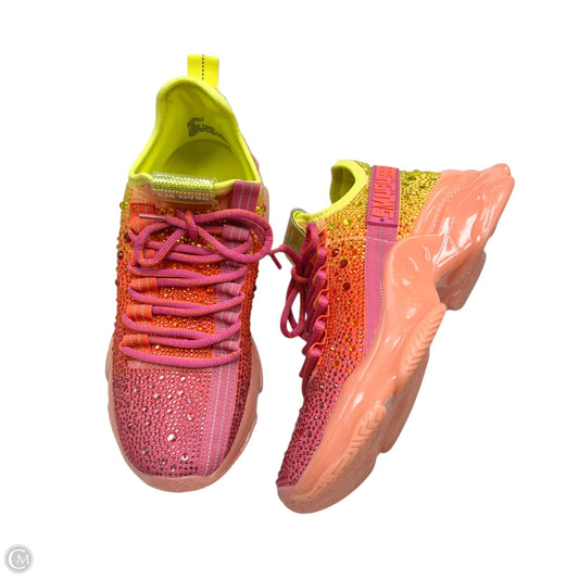 Shoes Sneakers By Steve Madden In Orange & Pink, Size: 7.5