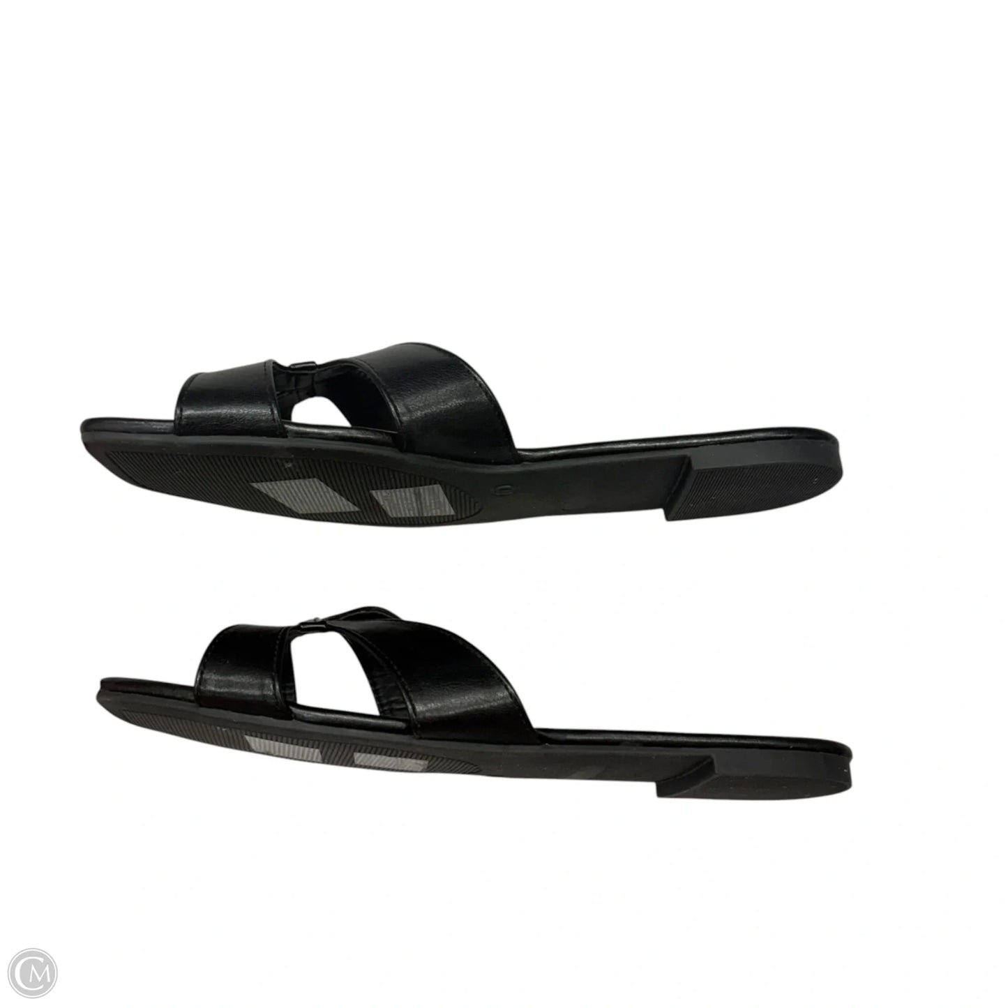 Sandals Flats In Black, Size: 10