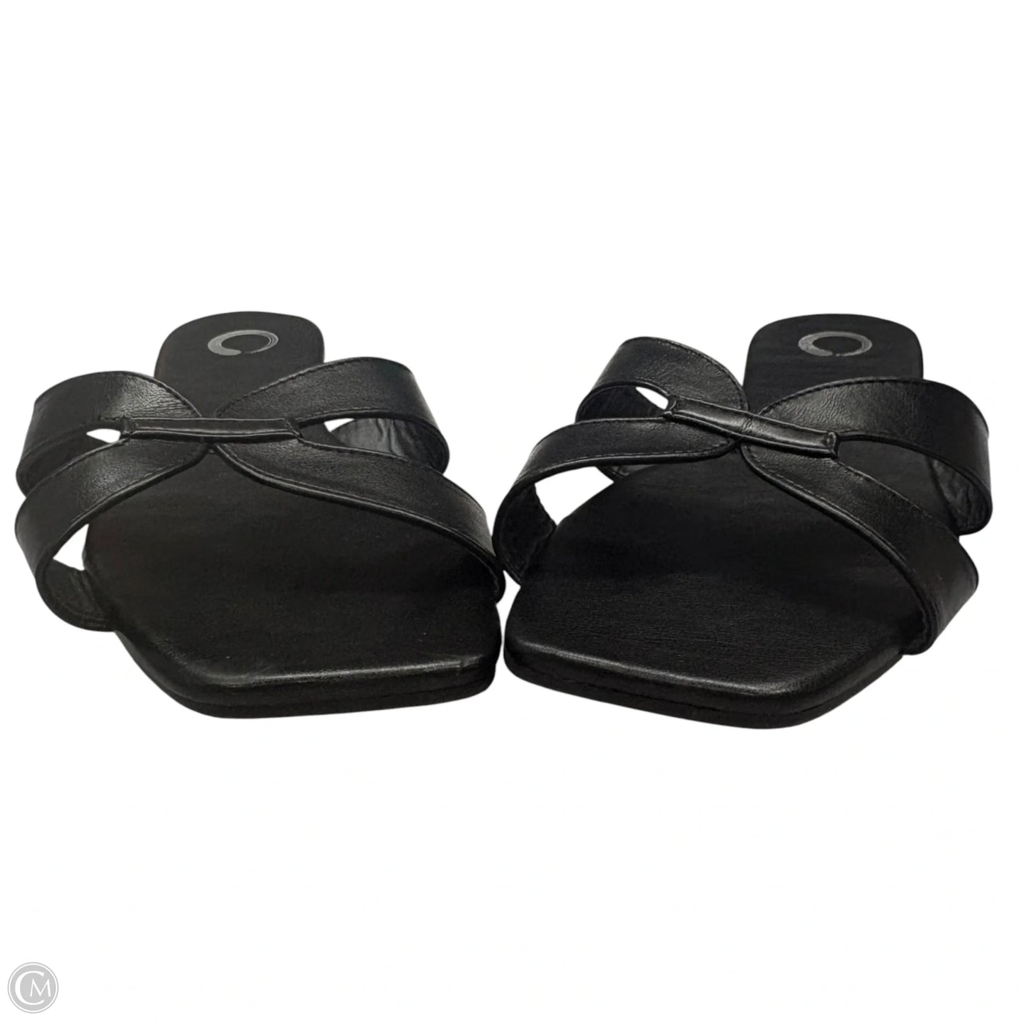 Sandals Flats In Black, Size: 10