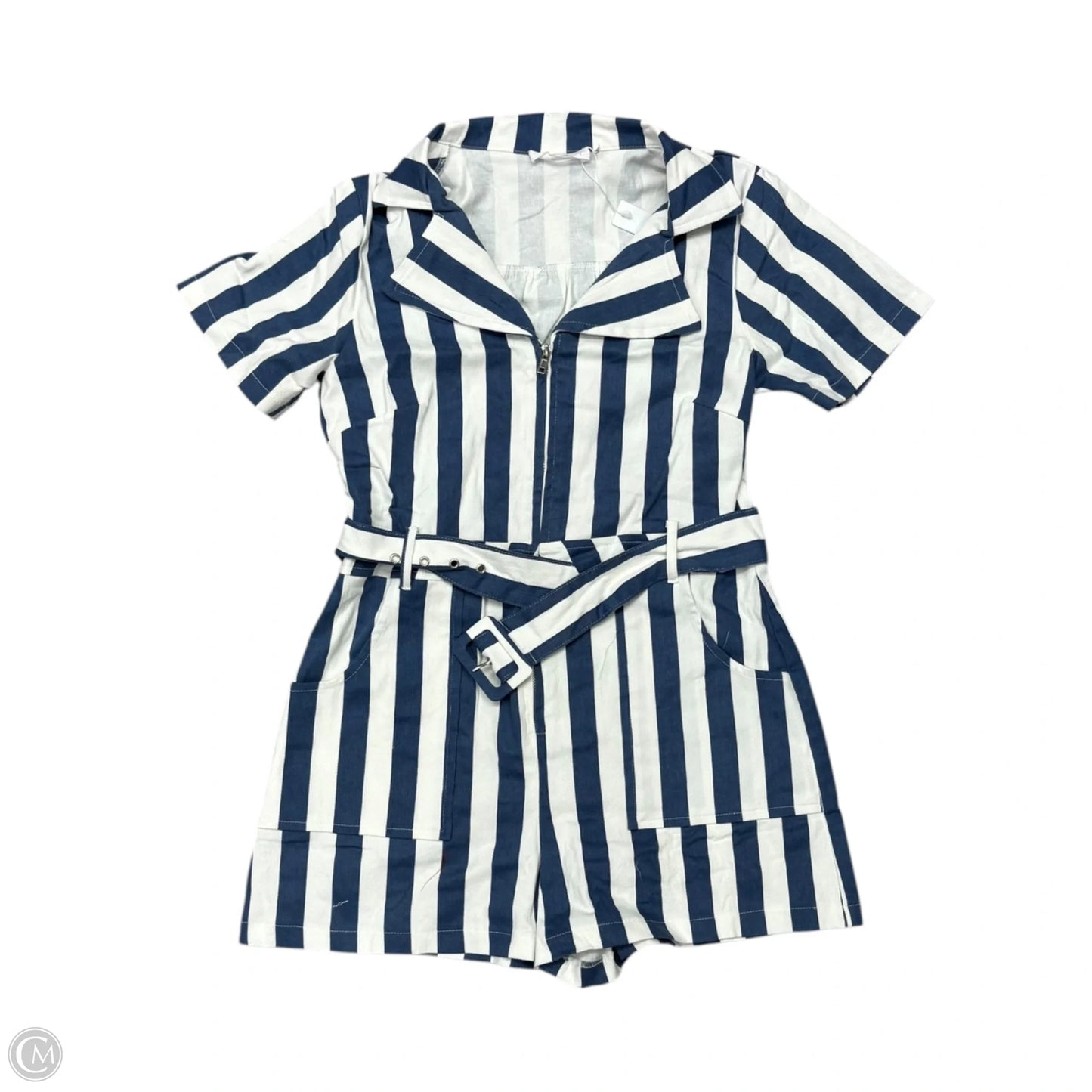 Romper By Talulah In Blue & White, Size: L