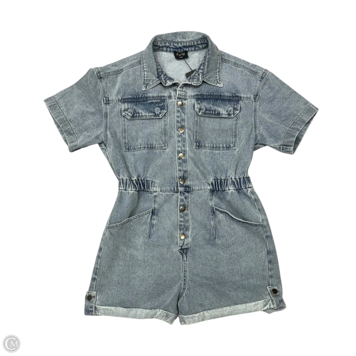 Romper By Fate In Blue Denim, Size: L