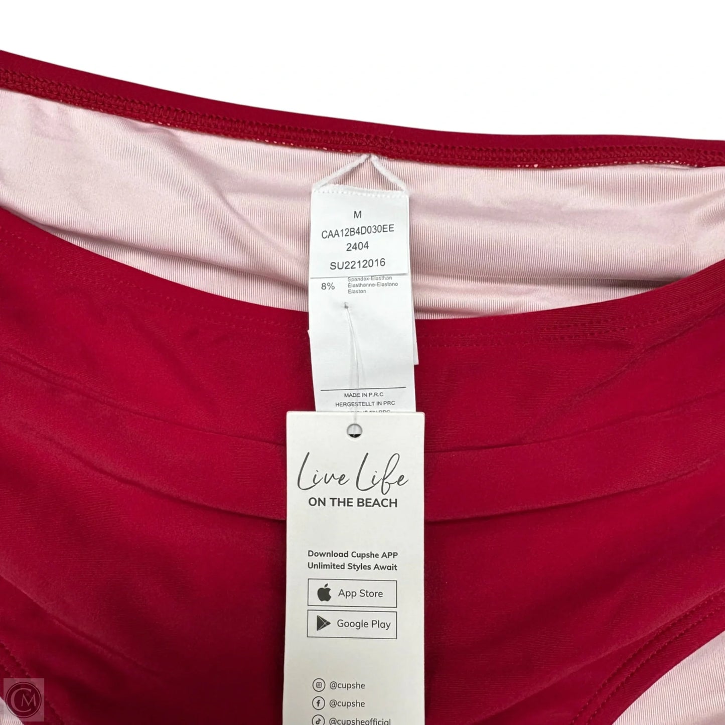 Swimsuit Bottom By Cupshe In Red, Size: M
