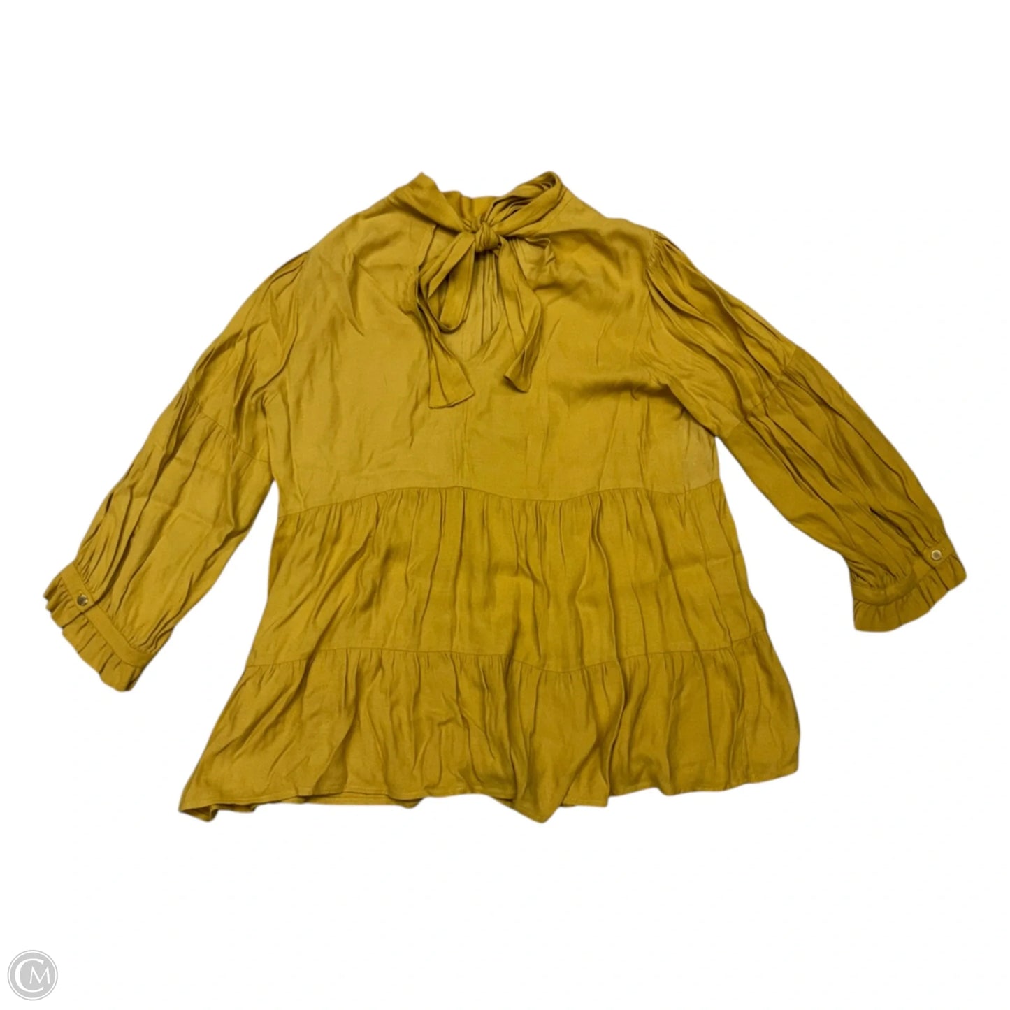 Top Long Sleeve By Maeve In Yellow, Size: S